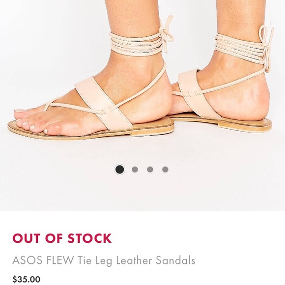 ASOS Shoes - NWOT ASOS tie leg leather sandals